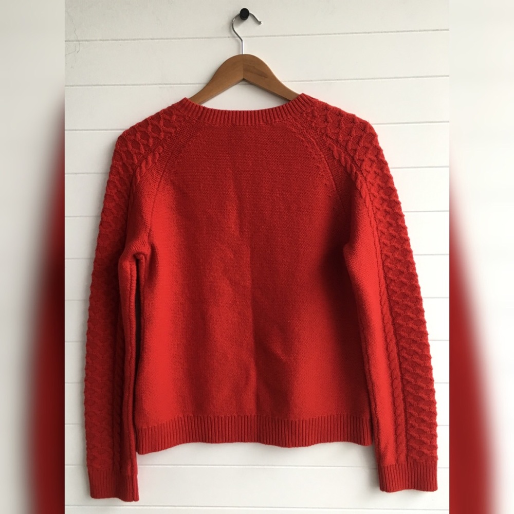 Pendleton Red Honeycomb Cable Knit Wool Nylon Ble… - image 2